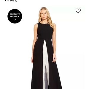 Adrianna Papell Black and White walkthrough dress